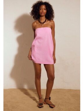 NWT free people Essentially The Best Cotton-Linen Mini Dress